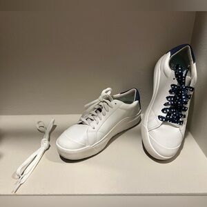 White and Blue Women's Sneakers